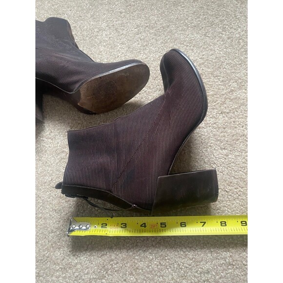 Donald J. Pilner Brown/Maroon Heeled Boots Size 6.5 Made in Spain - Picture 10 of 12